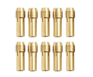 Kit de 10 mandrins de serrage de précision en laiton pour outil rotatif 4,2 mm 4,8 mm 4 griffes adaptateurs de perceuse 0,5 mm-3,2 mm Gamme d'accessoires pour meulage, ponçage et perçage (4,8 mm)
