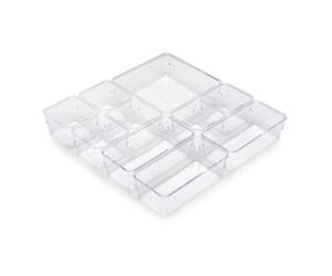 Kit de 10 organisateurs de tiroir en plastique transparent EMUCA