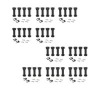 Emuca Pieds réglables 2032417 – Jeu de 4 avec accessoires, plastique noir 100 mm, set de 10 pièces