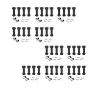 Emuca Pieds réglables 2032417 – Jeu de 4 avec accessoires, plastique noir 100 mm, set de 10 pièces