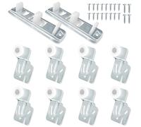 Kit de 10 rouleaux de porte coulissante de placard comprenant un rouleau de porte de placard MP6501 et un guide de sol pour porte de placard coulissante N 6560 compatible avec Prime-Line Convient aux