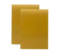 Kit de 10 Supports à Gâteaux Rectangulaires | 35x25 cm | Carton Réversible | Plateau pour présenter Pâtisserie, Layer our Number cakes | Fabriqués en Europe | 1 mm d'épaisseur | Doré