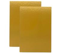 Kit de 10 Supports à Gâteaux Rectangulaires | 40x30 cm | Carton Réversible | Plateau pour présenter Pâtisserie, Layer our Number cakes | Fabriqués en Europe | 1 mm d'épaisseur | Doré