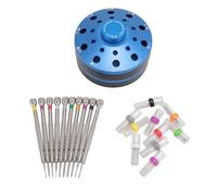 Kit de 10 tournevis à fente plate, ensemble de tournevis pour micro-joailliers avec 20 lames supplémentaires, kit d’outils de réparation de montres et de lunettes de précision pour (Bleue)