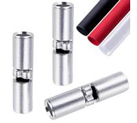 Kit de 100 connecteurs bout à bout non isolés de calibre 22-16 AWG 22-16 AWG pour fenêtre d'inspection, connecteurs d'épissure bout à bout en cuivre étamé de qualité marine avec 100 pièces