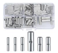 Kit de 100 Cosses Électriques Non Isolées à Sertir - Raccordements Bout à Bout, Cosses de Fils de 0,25 à 10 mm² - Excellente Conductivité, Résistantes à la Corrosion,pour Projets Électriques