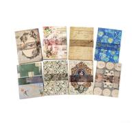 Kit de 100 feuilles de papier de scrapbooking rétro pour art journal, loisirs créatifs, kits d'animaux botaniques, papier décoratif pour découpage 100 x 140 mm (2 jardins d'Eden)