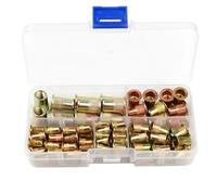 Kit de 100 mandrins for pistolet for rivets M3/M4/M5/M6/M8 ou mandrins for rivets for écrous, outil de réparation for pistolet for rivets for tête plate(Gold)