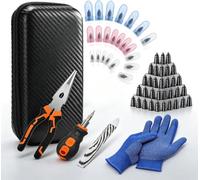 Kit de 100 mèches vis de réparation de pneus,Trois Tailles de mèches filetées pour réparation de Bande de roulement pour Voiture,Camion,Moto,SUV,Outils Inclus et Mallette de Transport.