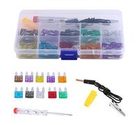 Kit de 100 mini fusibles à lame 2 A, 3 A, 5 A, 7,5 A, 10 A, 15 A, 20 A, 25 A, 30 A, 35 A, pour voiture, camion, SUV, moto, maison, industriel, plastique de haute qualité, alliage