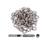 Linxor - Kit de 100 Oeillets en métal avec Set d'outils - Diam 12mm