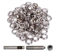Linxor - Kit de 100 oeillets en métal avec set d'outils - Diam 12mm
