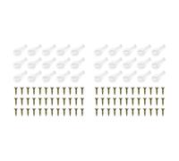 Kit de 100 paires clips fixation for vitres d'armoires, avec vis for fixer les portes en verre Pour Épaisseur