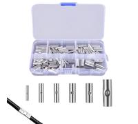 Kit de 100 Pièces de Cosses Électriques à Sertir Non Isolées - Cosses de Raccordement Bout à Bout pour Fils de 0,25 à 10 mm² - Haute Conductivité et Durabilité，connecteurs bout à bout