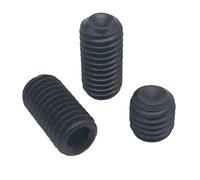 Kit de 100 vis à tête cylindrique à six pans creux en acier inoxydable noir, M2, M2.5, M3, M4, M5, M6, M8, DIN916 304(Black steel 100pcs)