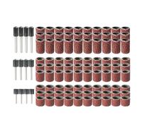 Kit de 102/132 pièces de tambours de ponçage avec bandes de sable, mandrins, tambour, clous de travail du bois, outils abrasifs rotatifs, manchons de ponçage robustes pour machines à meuler