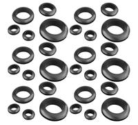Kit de 105 Œillets en Caoutchouc Ronds 4 à 10mm Noirs | Passe-fils pour Trous de Passage, Bagues Isolantes, Contact Métal Réduit, Usage Panneau Électrique