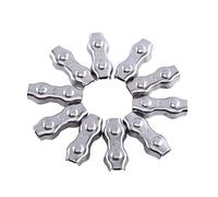 Kit de 10pcs Serre-câbles Duplex, Vis M3 en Acier Inoxydable Galvanisée pour Filin Cable Inox