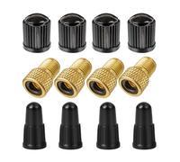 Kit de 12 adaptateurs valve de vélo DV et SV vers AV, avec bouchons valve, pompe à air et insert pour pompe à pied