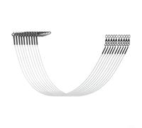 Kit de 12 bas de ligne en fluorocarbone avec mousqueton pivotant, fil invisible de 9 à 36,3 kg pour eau douce salée, longueurs assorties de 15,2 à 61 cm, amortisseur (22,9 cm à 60 kg)