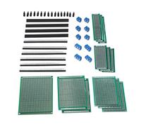 Kit de 12 cartes PCB double face FR4 avec bornes à vis, têtes à broches et entretoises en nylon pour l'électronique de bricolage, pour projets Arduino et prototypage de circuit