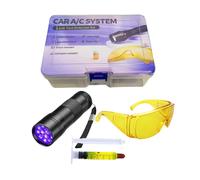 Kit de 12 lampes de poche UV LED, lunettes de protection, teinture UV, outils, voiture, climatisation, système A/C, Kit de détection de fuite
