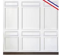 Kit de 12 moulures murales en bois Pin des Landes - Prêt à coller et peindre - Ernestine - 2 mètres - 99DECO