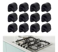 Kit de 12 noir caoutchouc bocaux, patins anti-rayures pour table de cuisson, grille de cuisson, Pieds en caoutchouc pour cuisson au barbecue, Haute qualité en caoutchouc