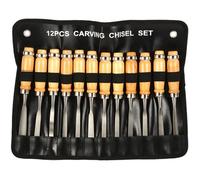 kit de 12 Pcs Ciseaux à bois de Sculpture Ciselure Gravure pour Travail du Bois Convient à Charpentier Sculpteur Débutant