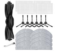 Kit de 12 pièces de rechange pour aspirateur Hoover HG2 HG230H - Brosse latérale en nylon et plastique pour Hoover HG250HP 011 HEPA - Kit de chiffon microfibre pour Hoover HG2 Z30H