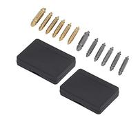 Kit de 12 pièces pour extraire les vis endommagées, extracteur de vis dénudées, outil d'extraction de vis à haute dureté HSS pour boulons peints rouillés et écaillés, avec 2 boîtes