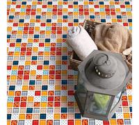 Kit de 12 stickers muraux mosaïques 3D pour salle de bain, cuisine, salon, escalier - Décoration murale lisse et non poreuse (C)