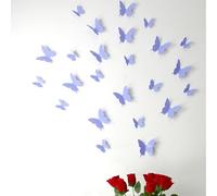 Kit de 12 Stickers papillons 3D lavandes
