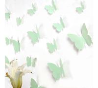 Kit de 12 Stickers papillons 3D menthes