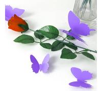 Kit de 12 Stickers papillons 3D violets