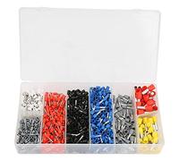 Kit de 1200 connecteurs de fils isolés à sertir, bornes électriques codées par couleur pour un câblage fiable, avec boîte de rangement transparente, adapté aux voitures, camions,