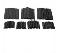 Kit de 127 gaines thermorétractables 2:1 en polyoléfine pour protection des câbles - Noir