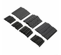 Kit de 127 gaines thermorétractables en polyoléfine, rapport de rétrécissement 2:1, manchons d'isolation électrique ignifuges pour protection de câble métallique, noir (30 x 2 cm)