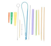Kit de 13 boucles de couture en acier inoxydable, ensemble d'outils d'enfilage de cordon de serrage facile, crochet retourneur de boucle pour bandes de ceintures en tissu,