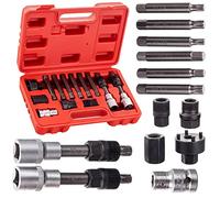 Kit de 13 douilles de retrait de poulie roue libre d'alternateur de verrouillage, écrous, clés de garage.