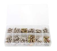 Kit de 130 raccords à graisse à 45 degrés et droits, assortiment de raccords hydrauliques Zerk avec filetages M6, M8, 1/8 et 1/4, livré avec boîte de rangement pour les systèmes de