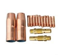 Kit de 14 consommables de soudage MIG de 0,1 cm avec buse de diffuseur de gaz pour assemblage de pointe de 100 L utilisé avec les torches M3