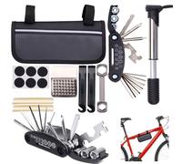 Kit de 14 outils de réparation de vélo polyvalents avec étui à fermeture velcro