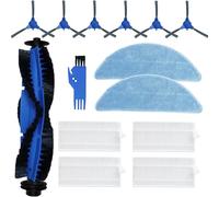 Kit de 14 pièces de rechange compatible avec Cecotec Conga 2290 Ultra&Titanium Aspirateur Robot,1 brosse principale, 6 brosses latérales, 4 filtres, 2 serpillières,1 Outil