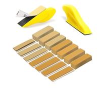 Kit de 142 Papiers pour Ponceuse, Feuilles de Papier Abrasif, Ponçage manuel Micro Ponceuse, pour Alumine à Crochet et Boucle Sec et Humide pour Ponçage et Polissage