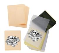 Kit de 15 peaux de tatouage avec papier de transfert, 15 pièces de papier calque pour tatouage comprenant 5 peaux de tatouage double face et 10 pochoirs de tatouage pour fournitures de tatouage