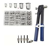 Kit de 150 écrous à riveter en acier inoxydable M3 M4 M5 M6 M8 avec outil et 5 pinces sertir tête plate pour Réparation de Véhicules Remorques Meubles(C)