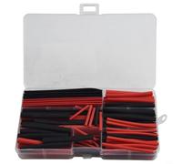 Kit de 150 gaines thermorétractables noires et rouges avec des diamètres plus grands, rapport de rétrécissement 2:1, manchons d'isolation électrique en polyoléfine pour protection des fils, -55 °