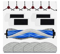 Kit de 16 pièces de rechange pour aspirateur robot : 1 brosse principale, 4 lingettes de nettoyage, 4 filtres, 6 brosses latérales, 1 bross