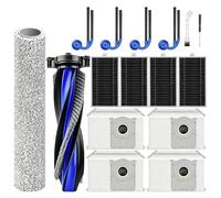 Kit de 16 pièces de rechange pour aspirateur robot ECOVACS DEEBOT T90 Omni/T90 Pro Omni, comprend 1 brosse principale, 1 balai à rouleau, 4 filtres, 4 brosses latérales, 4 sacs à poussière